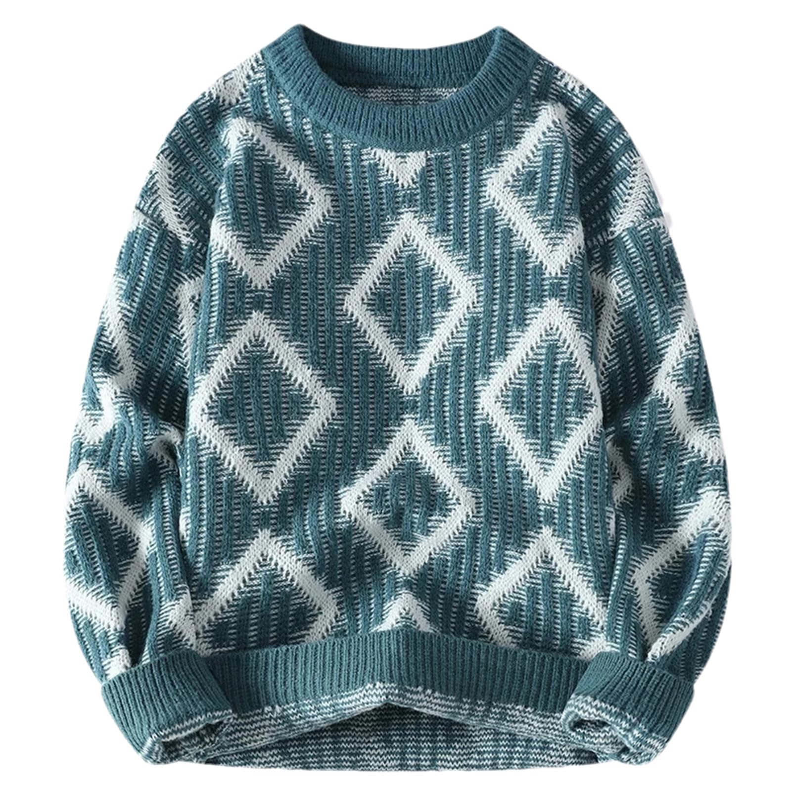 Maglione invernale spesso caldo lavorato a maglia da uomo maglione natalizio maglione a maniche lunghe con scollo rotondo per uomo