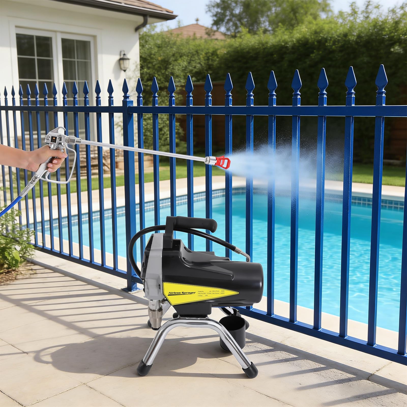 Airless-Wandfarben-Spritzpistole Farbsprühsystem Wandfarbe 1800W