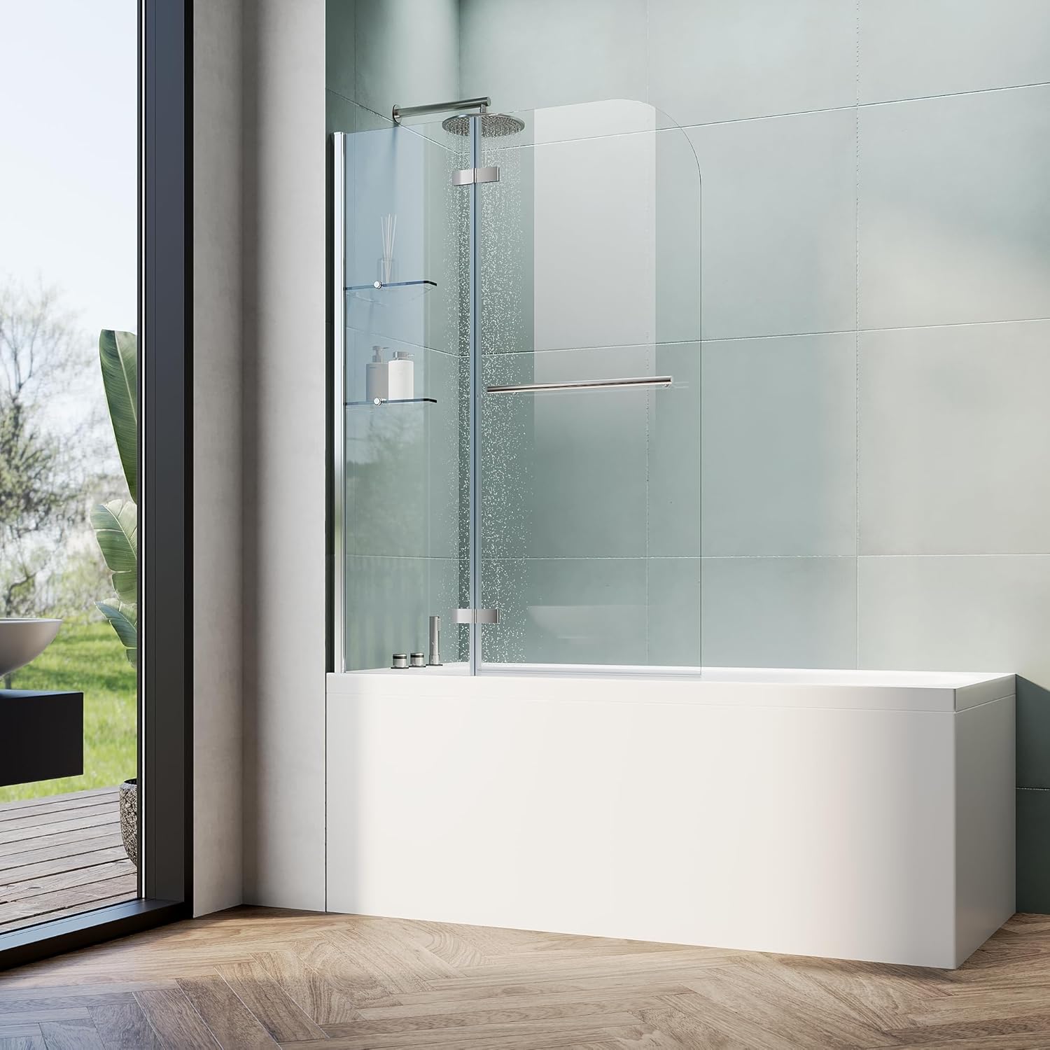 ELEGANT Bathtub Shower Door 36