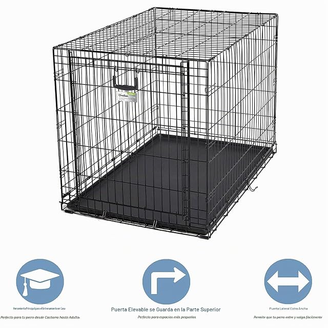 Foto 2 de 7 de MidWest Homes for Pets - Jaula Large Ovation patentada de 106 cm para perros, de una puerta, plegable…