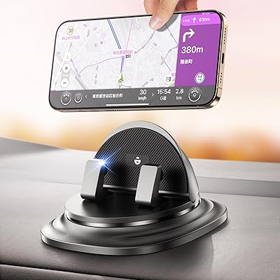 GuMosh スマホホルダー 車 スマホスタンド 置くだけ スマホスタンド 車 【角度自由調整&強力な粘着パット&業界①のクリップ力】 角度調整可能 車載スマホ …