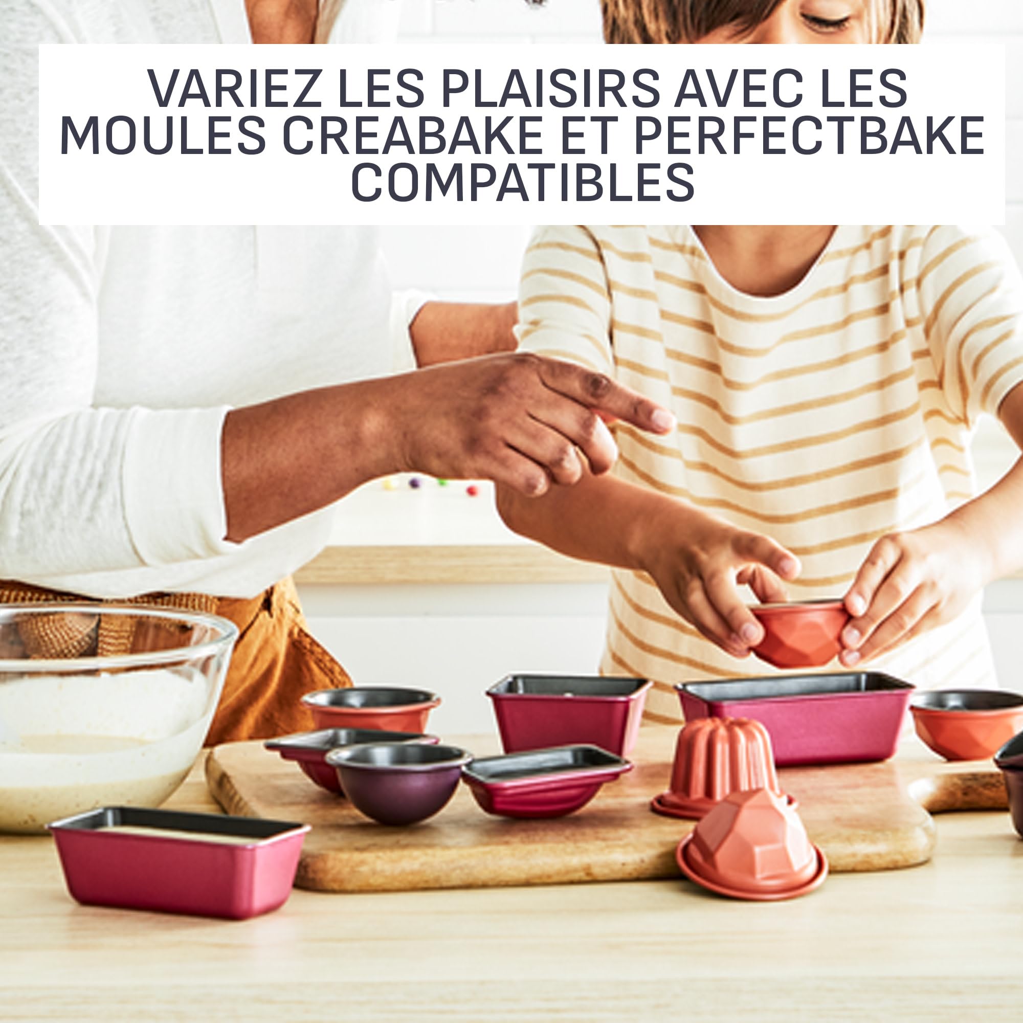 Tefal Cake Factory, Four à gâteaux intelligent, 5 programmes auto + mode manuel, Moules madeleines et donuts inclus, YY5726FG