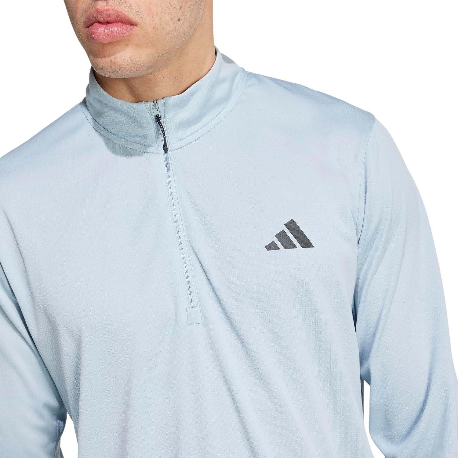 adidas Men's Train Essentials Quarter-Zip Long Sleeve T-Shirt
