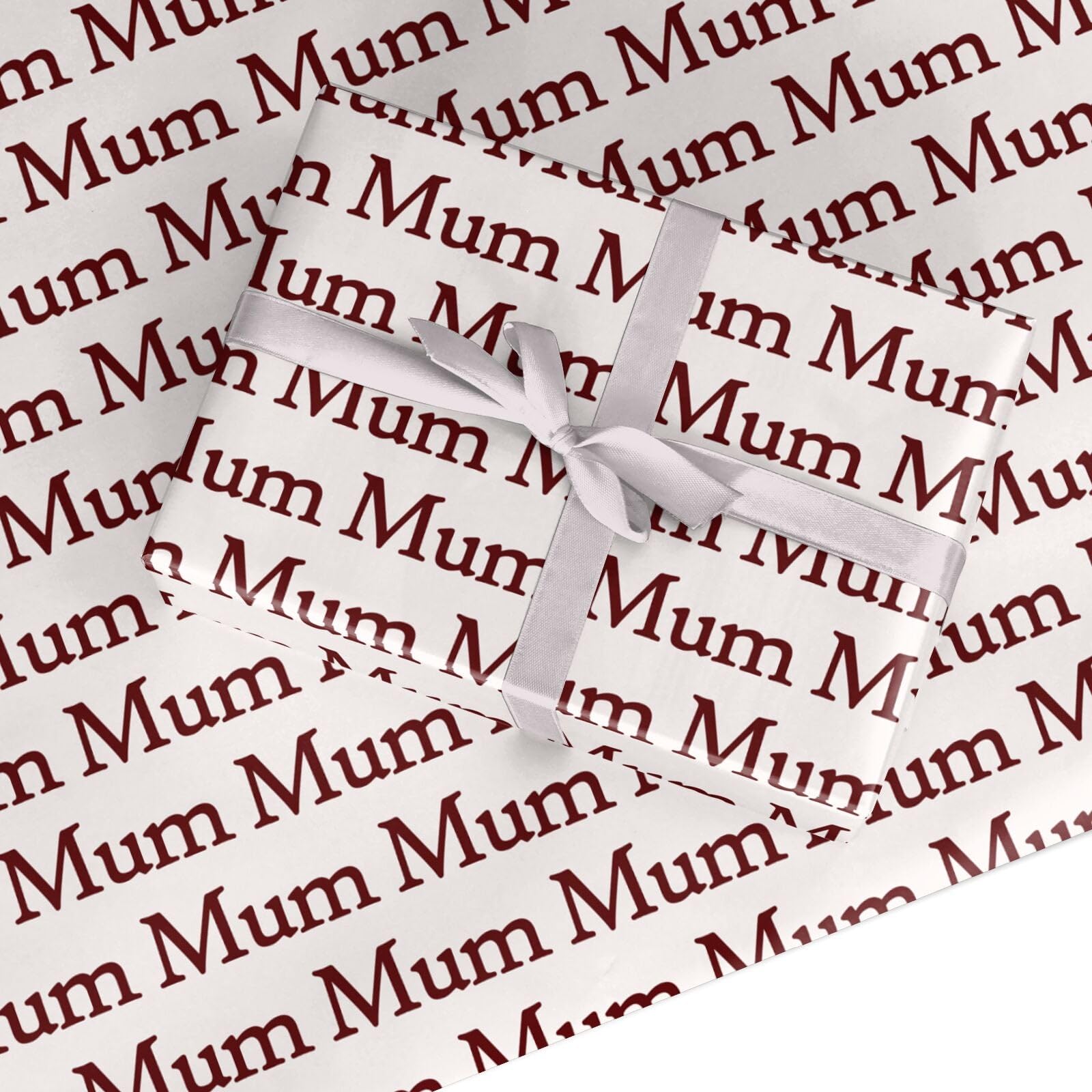 Mum Wrapping Paper for Mothers Day and Birthday - Elegant Typography Present Wrap, Stylish Gift Wrap for Mummy by Dyefor - 2 Sheets (50x70cm)