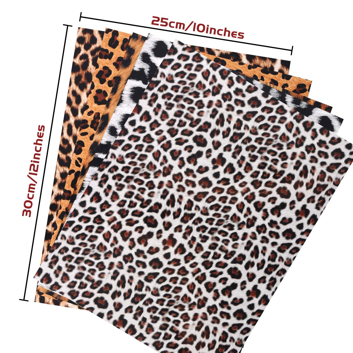 Amazon.co.jp: 10枚 12インチ x 10インチ ヒョウ柄 チーター 熱転写
