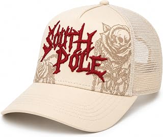 Southpole Mens Trucker Hat - Breathable Mesh Curved Brim Ball Cap, Adjustable Snapback Trucker Hats for Men