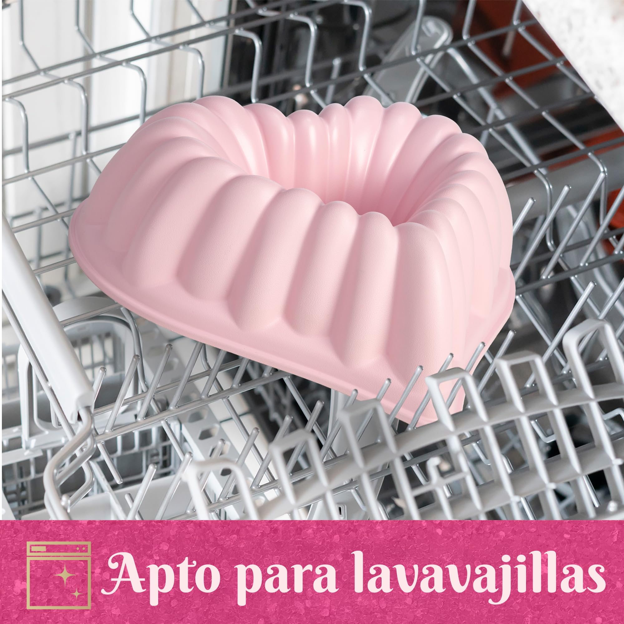 Paris Hilton – Molde para tartas de aluminio fundido con revestimiento cerámico antiadherente, resultados de cocción uniformes, 26 x 285 x 10 mm, forma de corazón, apto para lavavajillas