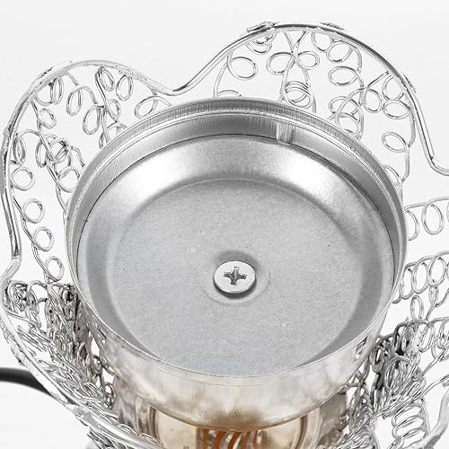 Miniatura 8 de Quemador de incienso eléctrico de metal, estilo de Oriente Medio, incensario eléctrico de mesa para hogar, oficina, yoga, spa, decoración de