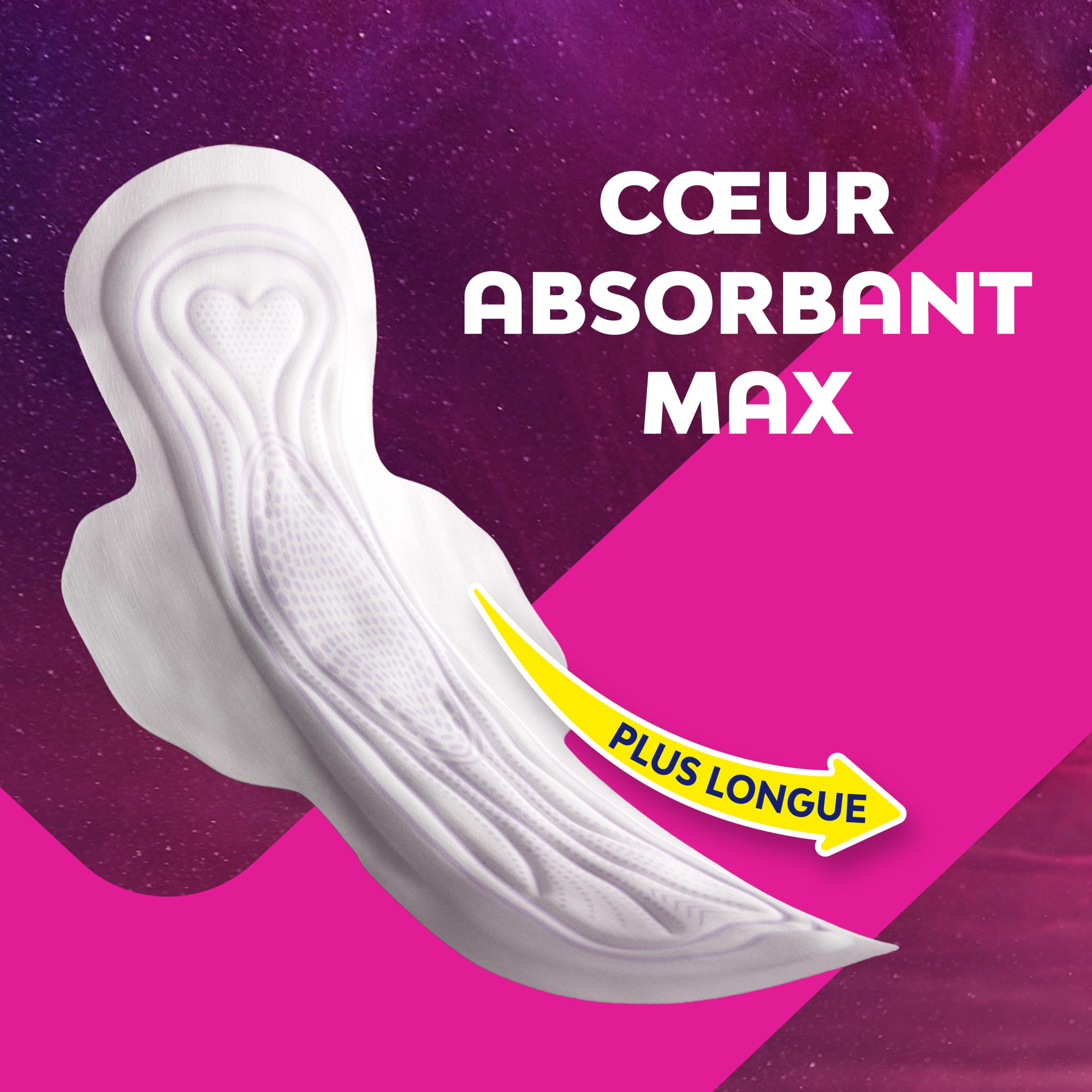 Nana Ultra Goodnight Large Serviettes Hygiéniques Avec Ailettes - Flux Très Abondants - 120 Serviettes En Pochette Individuelle