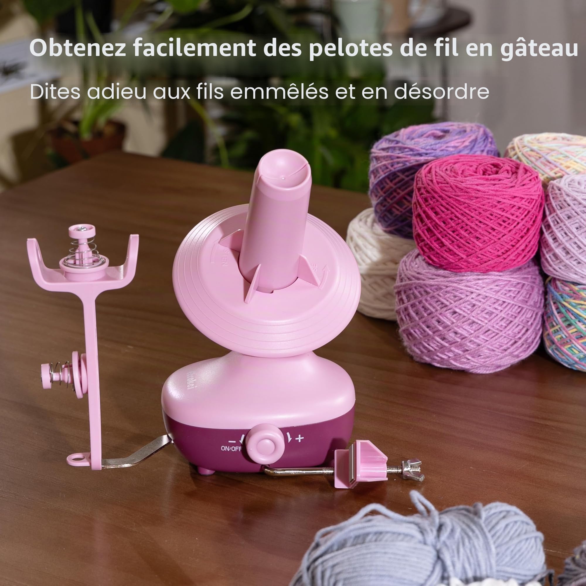 Bobinoir à Laine,Dévidoir Électrique pour Boules de Fil | Dévidoir Compact avec Tension Forte et Vitesse Variable, Rouleau Dévidoir Automatique pour Laine pour Crochetage