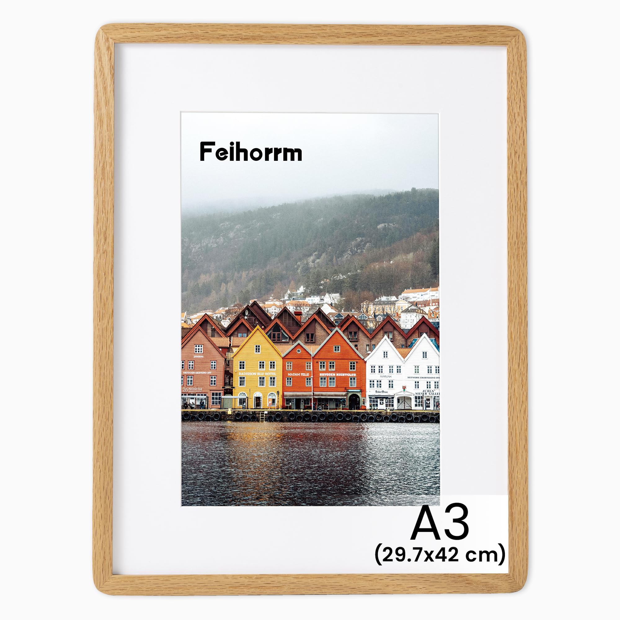 Feihorrm Bilderrahmen, Massivholz Fotorahmen