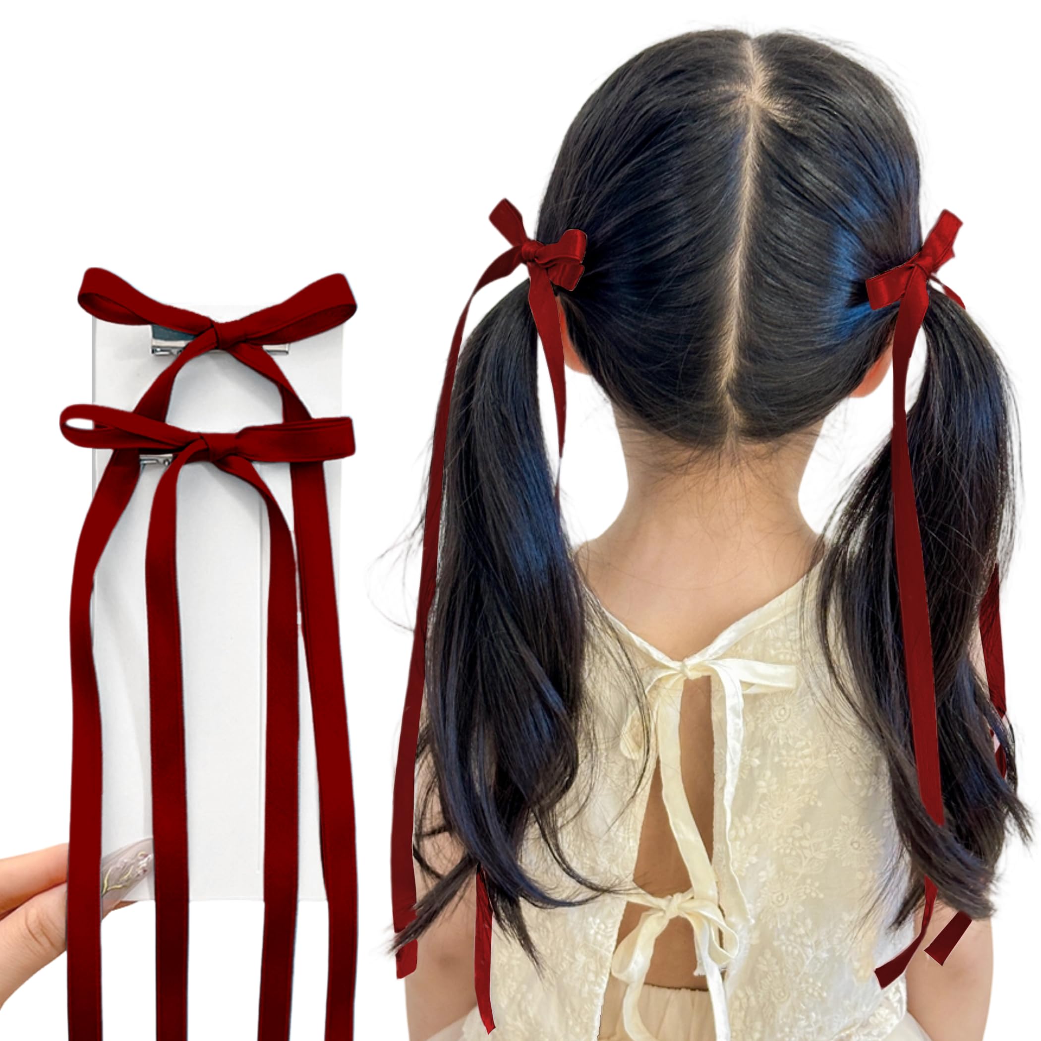 Amazon.co.jp: GFun リボン ヘアアクセ ヘアクリップ ヘアリボン 子供