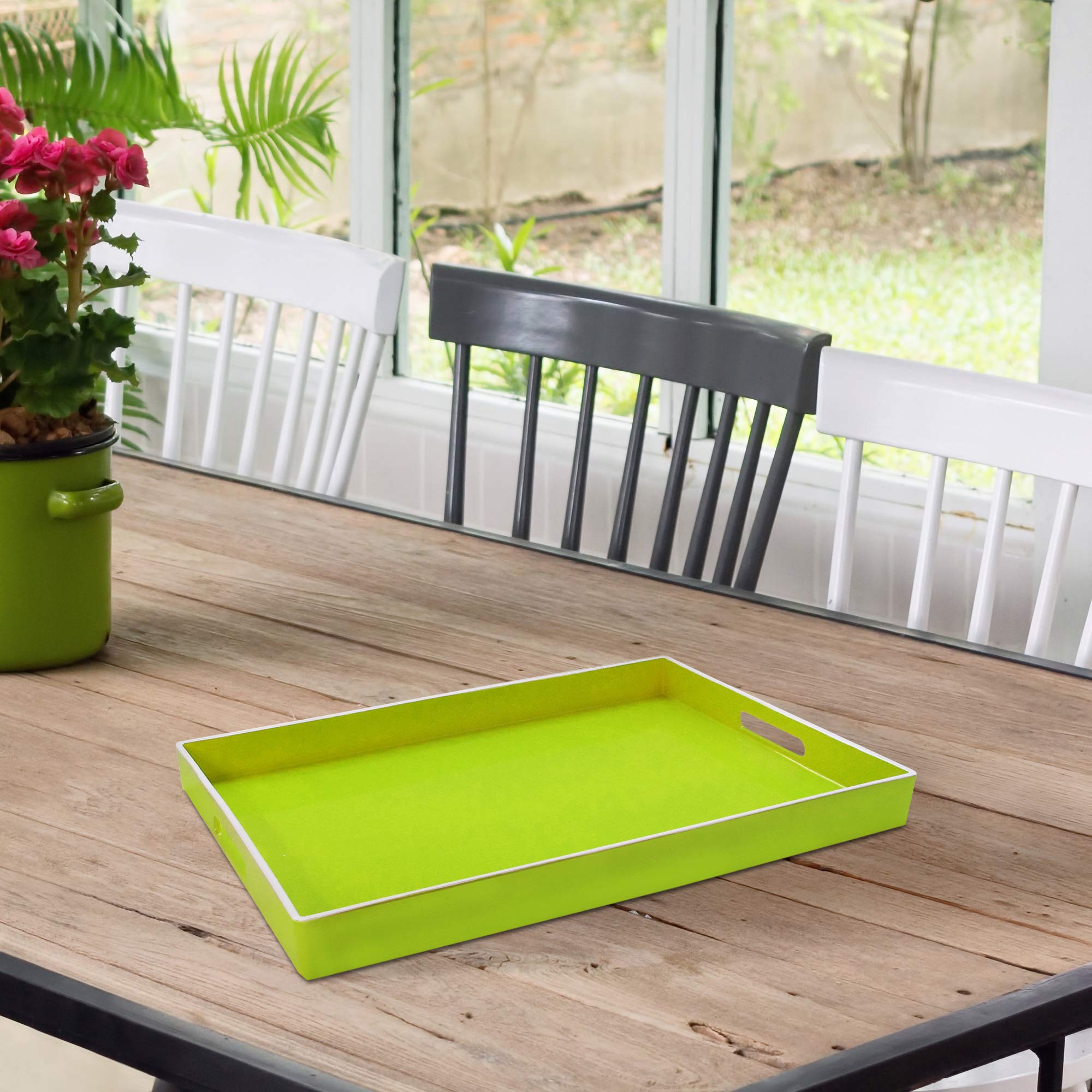 Trina Turk Rectangle Serving Tray-Indoor & Outdoor Platter for Home Entertaining, Cocktail Hour, Snacks, Decor Display for Jewelry, Candles, Barware, & Perfume, 14