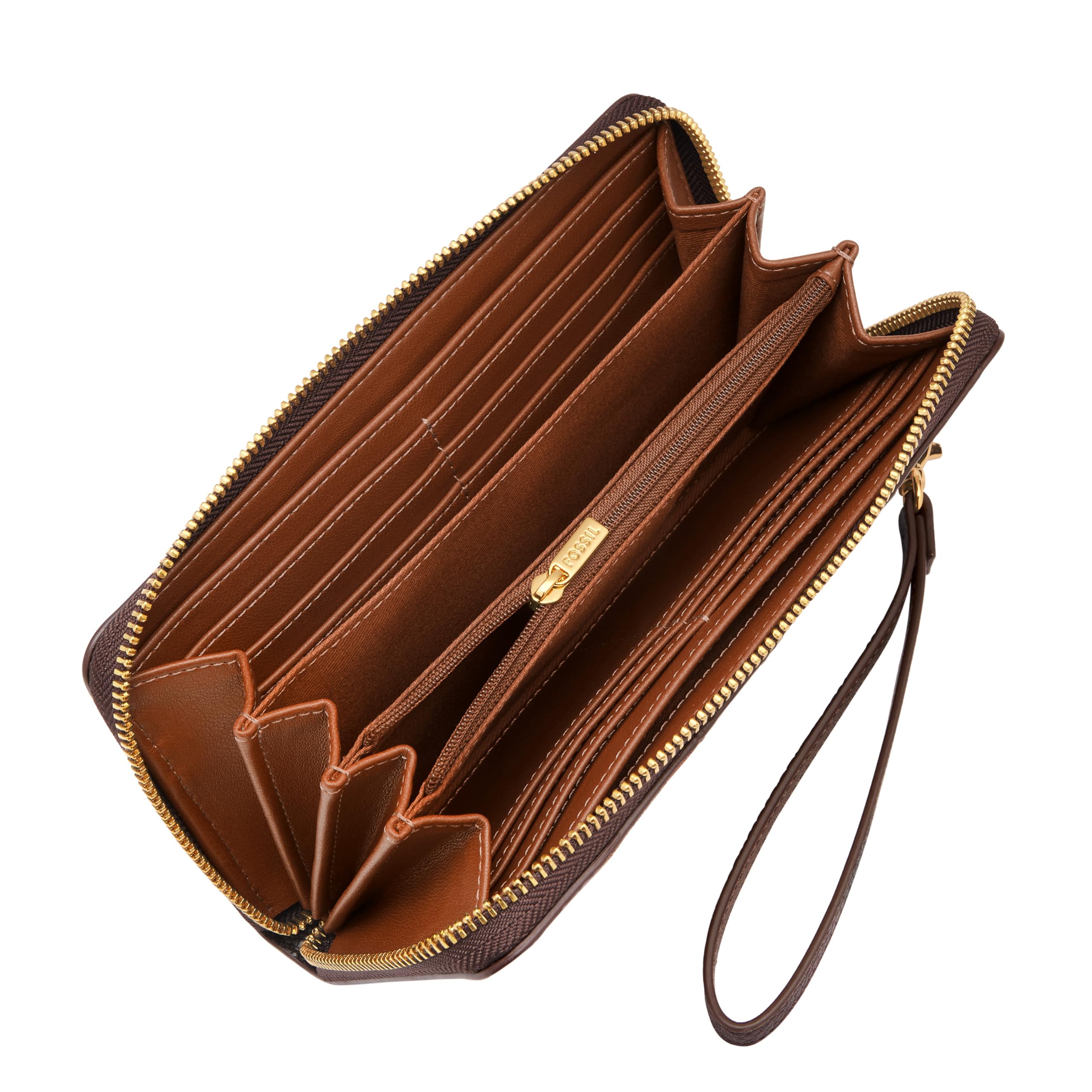 Fossil Logan Damen Mehrfarbige Leder-Clutch, SL10119186