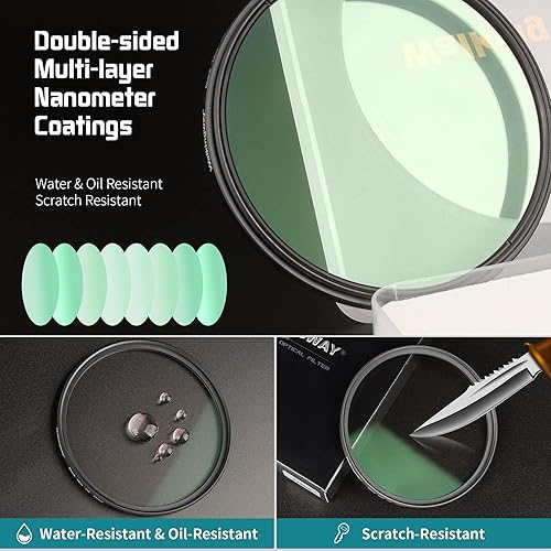 Miniatura 4 de Walking Way 14 Black Pro Mist Diffusion Filter 2.165 in Soft Focus Lens Difusor Circular Soft Glow Dream Cinematic Dreamy Hazy Difusor Filtro para