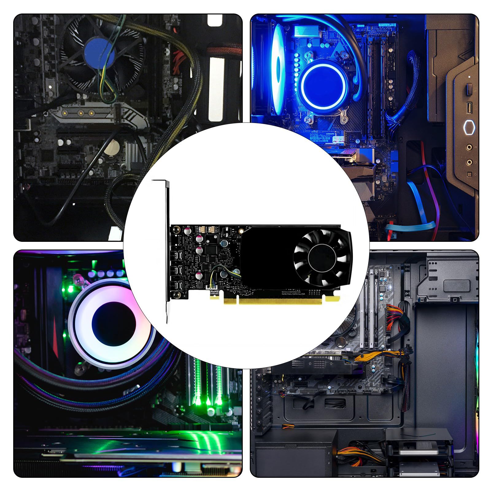 Scheda Grafica Professionale Entry P600 VRAM GDDR5 da 2 per Software Progettazione GPU Software ingegneria a Basso consumo e Fattore Forma