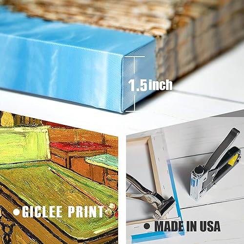 Miniatura 973 de A&T ARTWORK The Starry Night de Vincent Van Gogh. Tamaño del marco: 36 x 30 pulgadas, tamaño de la imagen: 30 x 24 pulgadas, reproducciones clásicas