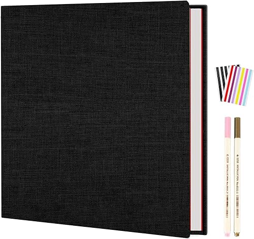 AIOR Álbum de fotos autoadhesivo para álbumes de recortes, 20 páginas para AIOR de 11 x 10.6 pulgadas, álbum de recortes, con 3 tornillos de