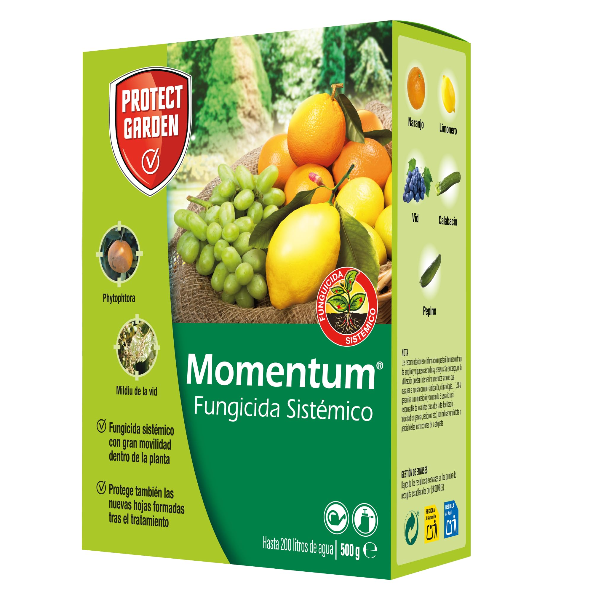 Protect Garden Fungicida sistémico WG, ideal para cítricos, horticolas y vid. Previene y cura las enfermedades fúngicas de la vid, los cítricos y hortícolas (El empaque puede variar)