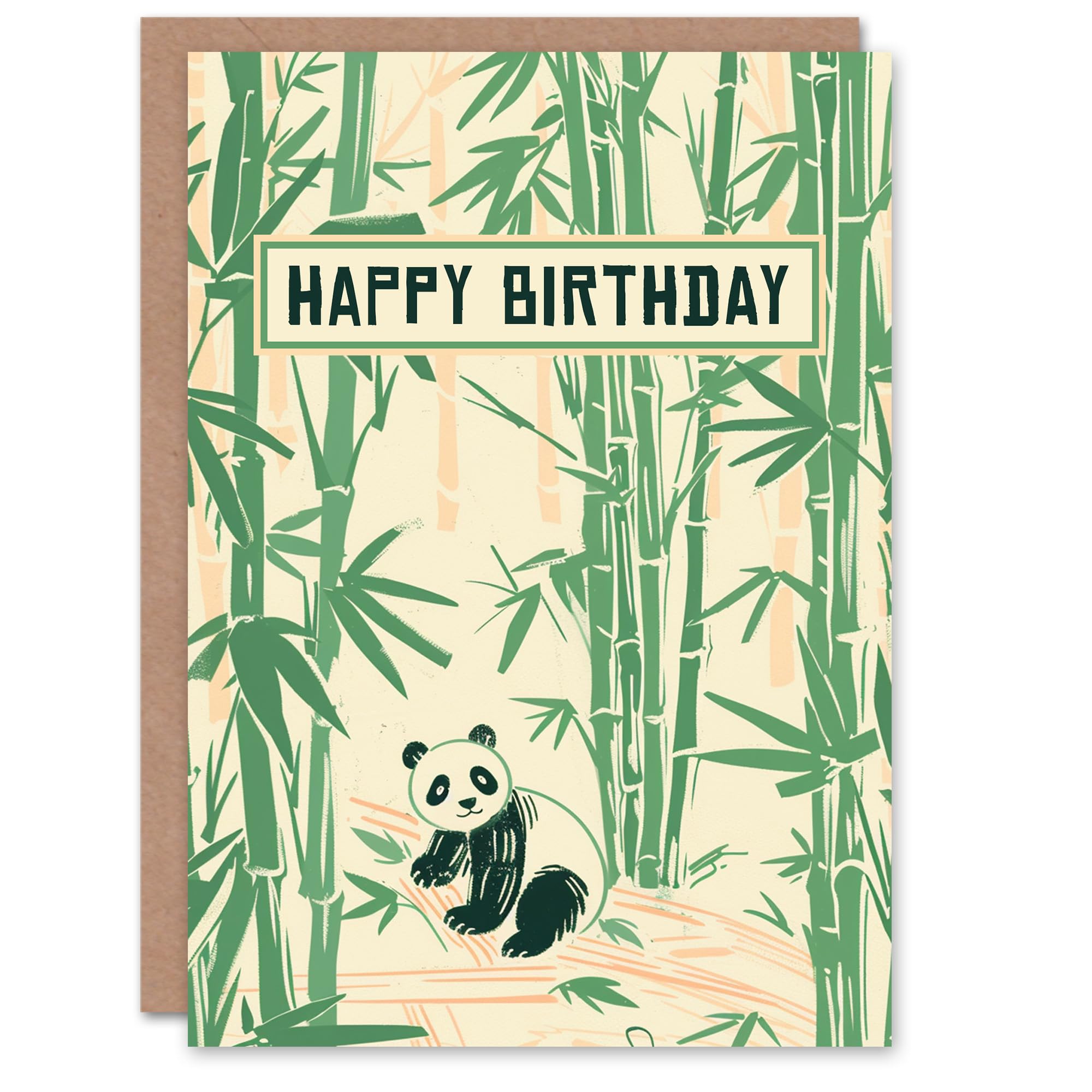 Artery8 - Bamboo Forest Birthday Card - Green