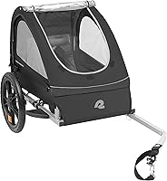 Vista 11 de Retrospec Rover - Remolque para bicicleta para niños, individual y doble pasajero, plegable