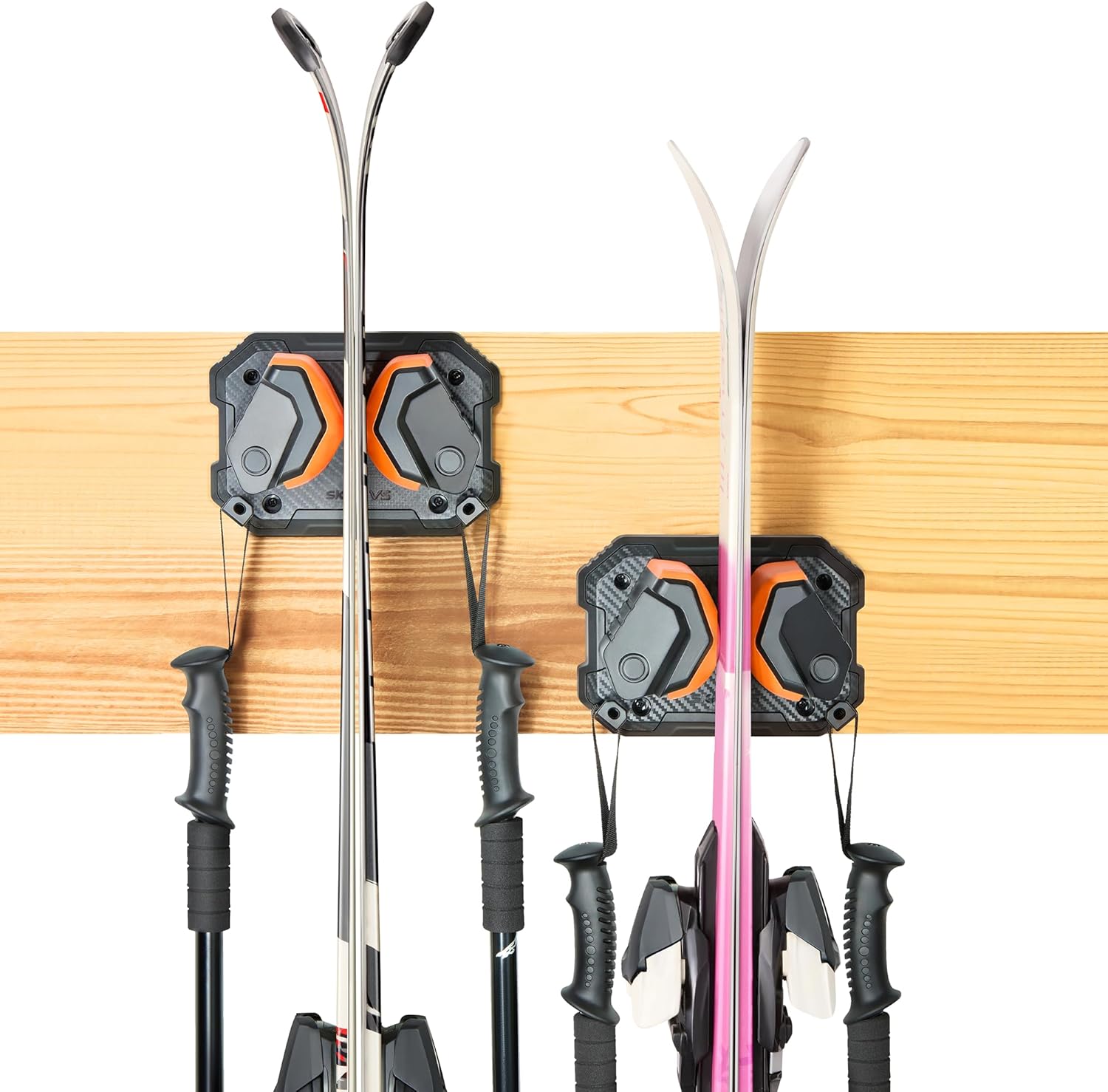 Ski Wall Mount SpaceSaving, Ski and Snowboard Wall Storage
