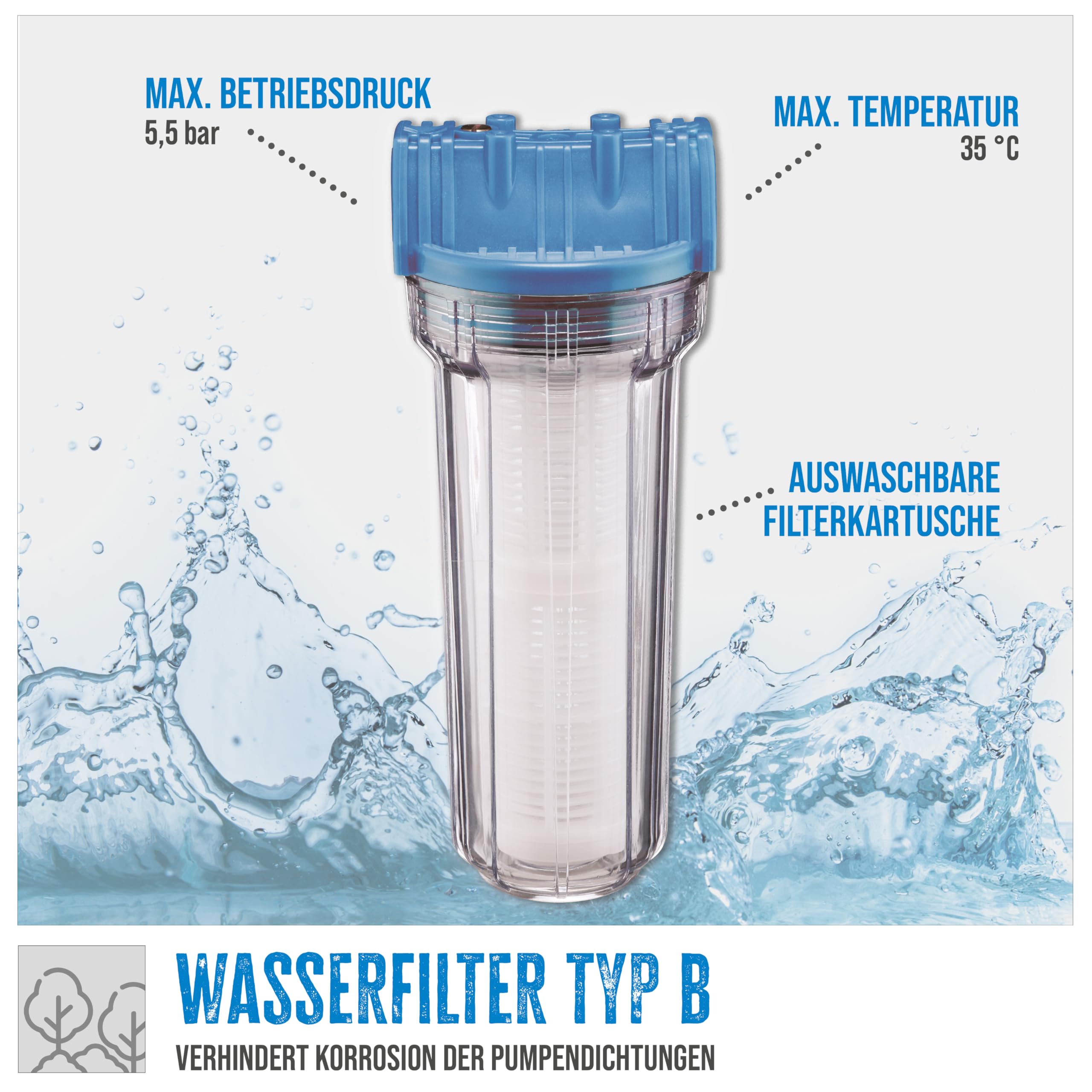 Güde Typ B 94462 Filtr Wody, Wielokolorowy, 1 szt.