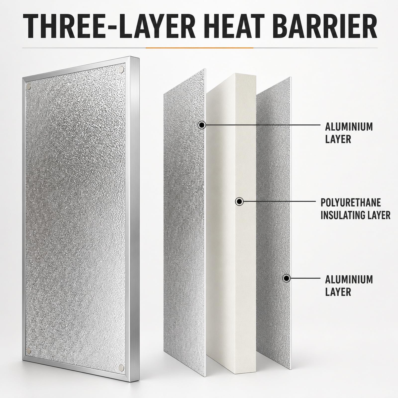 Panel de protección térmica,Panel de protección térmica de Aluminio,Panel Aislante térmico para refrigerador,Protector térmico Cocina,para Estufa,Armario de Cocina y protección de Pared