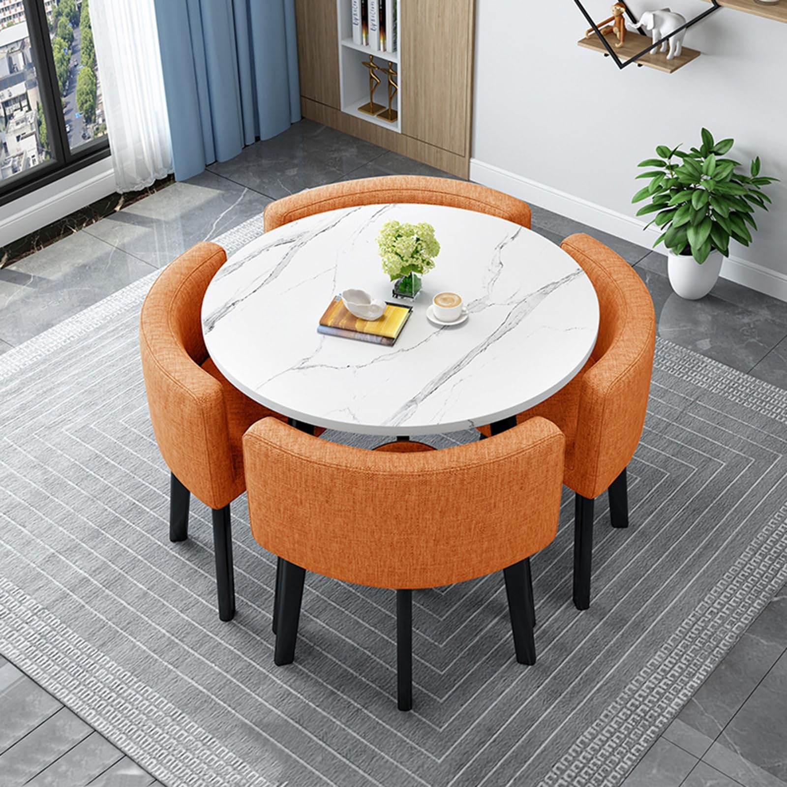 MYUYEE Conference Chairs With Chrome Sled Base, Ideal For Office Guest Reception, Home Waiting Area, And Conference Rooms (Orange-70Cm/27.5In)