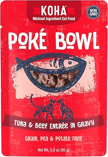 Miniatura 8 de KOHA Poké Bowl - Entree de atún y pollo en salsa para gatos, paquete de 12 bolsas de 3 onzas
