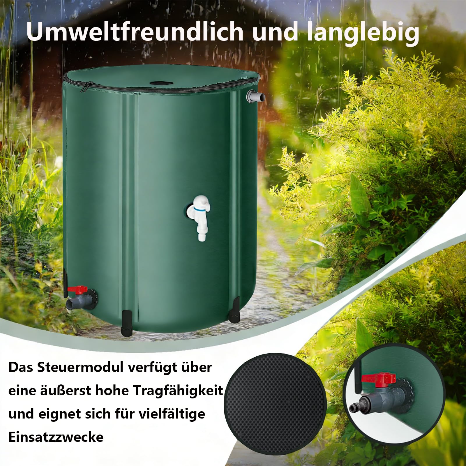 Water Butts Beczka na deszczówkę ze stojakiem i kranem 250 l Waterbutt UK