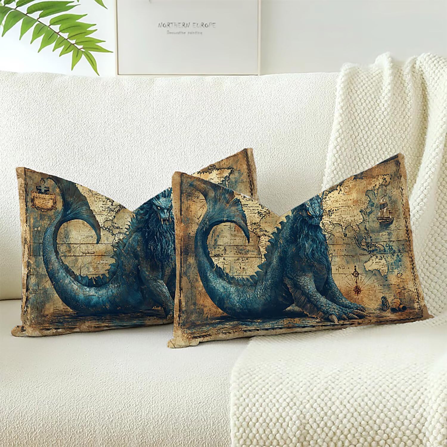 Coussin canape 70x40cm lot de 2 housses en velours doux et lavables XC-9501