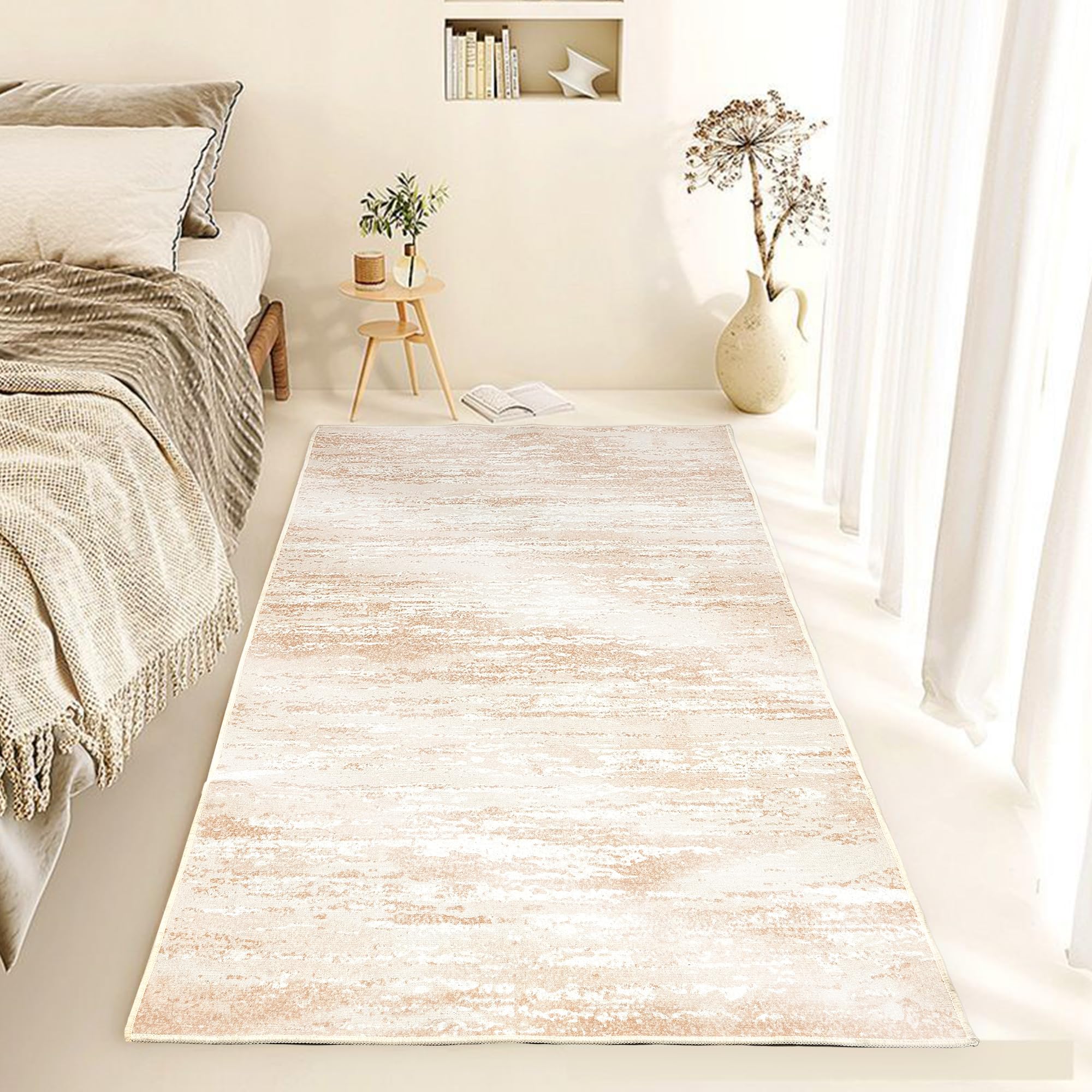 Tappeto di area del soggiorno,tappeto moderno del soggiorno,tappeto lavabile dell'interno morbido per la camera da letto la cucina il tavolo della sala da pranzo l'ufficio domestico 80cm x 160cm beige