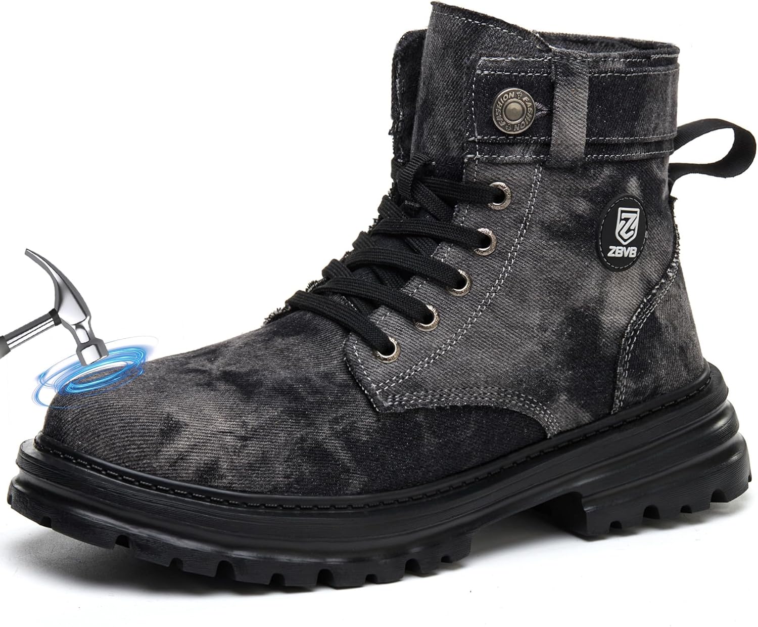 Steel Toe Boots for Men Women - Wide Width & Lightweight Breathable Work Boots - Puncture Resistant Safety Shoes - Ideal for Construction Warehouse