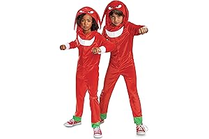 Disguise Child Sonic Knuckles Costume for Kids, Official Sonic Movie 3 Hooded Jumpsuit