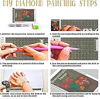 Vista 5 de Pintura de diamante de bailarina, pintura hecha a mano para adultos y niños, bordado de cristal de diamante redondo completo, aferrándose a