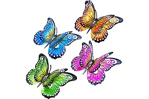Outdoor Butterfly Wall Decorations - Vibrant Garden Decor for Backyards, Yards and Homes