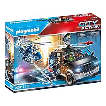Amazon.com: Playmobil Helicopter Pursuit with Runaway Van