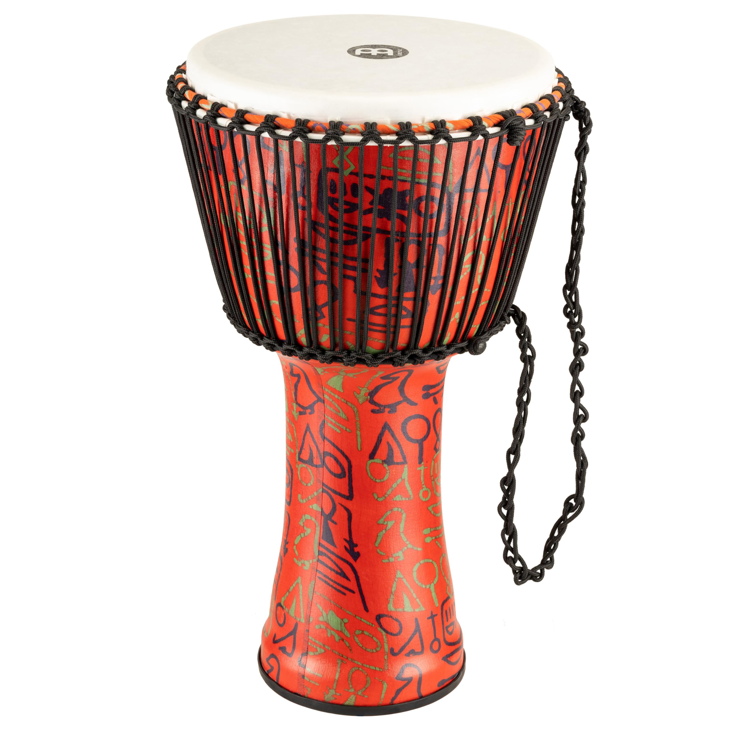 Meinl Percussion Rope Travel Djembe - Sehr große Handtrommel - Mit Nylonseilen - Durchmesser 14 Zoll - Kunststoff, Mehrfarbig (PADJ1-XL-F)