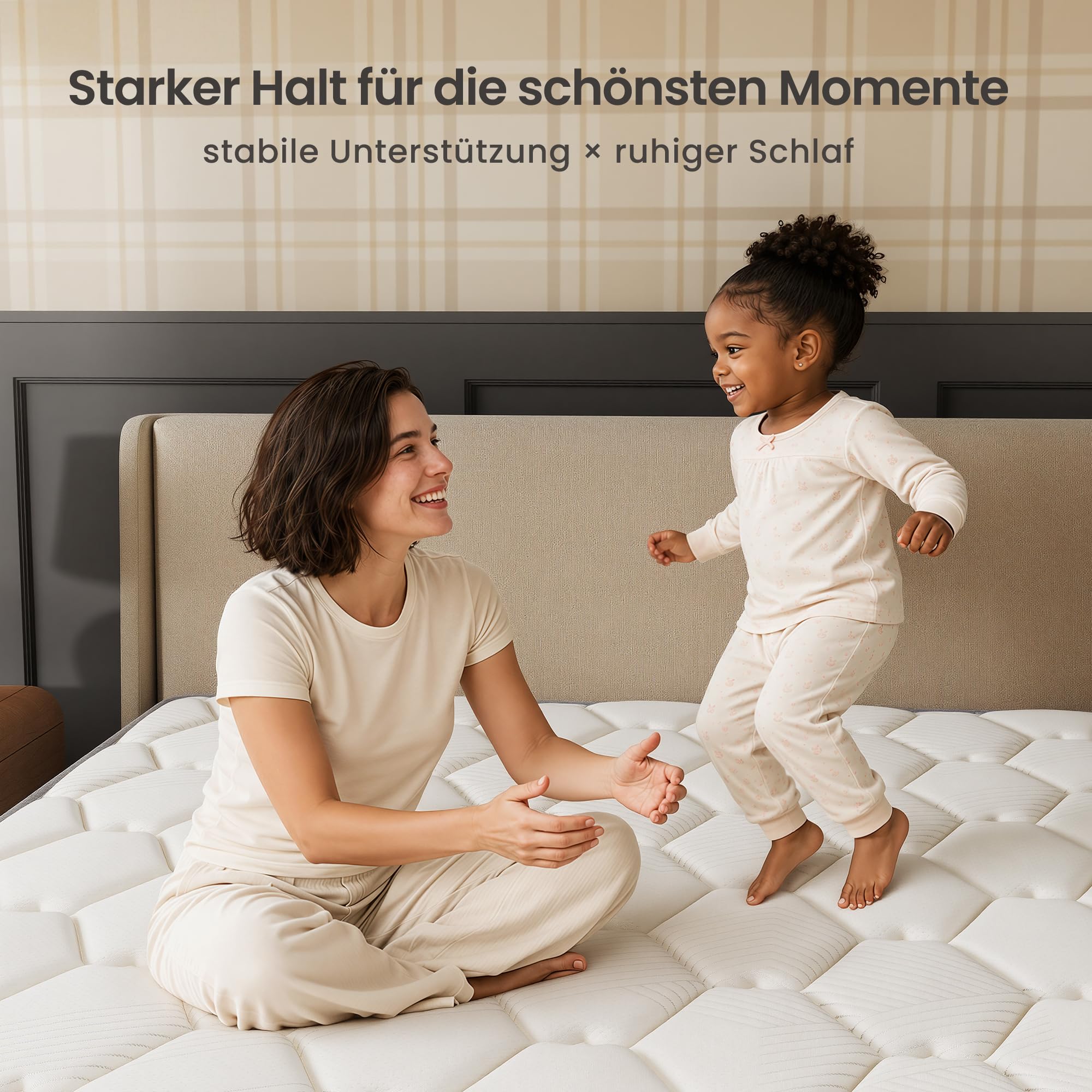 TXO Matratze 140x200 H3 mittelfest, 25 cm hoch, Taschenfederkernmatratze 140x200cm, 7-Zonen Matratze mit Komfortschaum, antistatische Oberfläche, Rollmatratze für Doppelbett, Oeko-TEX Zertifiziert