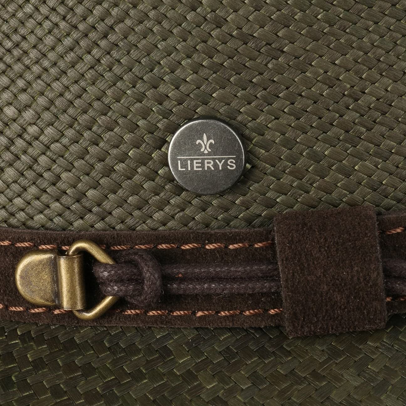 Lierys Chapeau Panama Forest Traveller Femme/Homme - Made in Ecuador D'Ete en Paille de Soleil avec Bandeau Cuir, Cuir Ete Printemps-ete