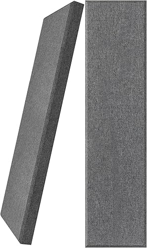 UMIACOUSTICS 2 paneles acústicos de fibra de vidrio, paneles de absorción de sonido de 48 x 12 x 2 pulgadas, paneles autoadhesivos a prueba de