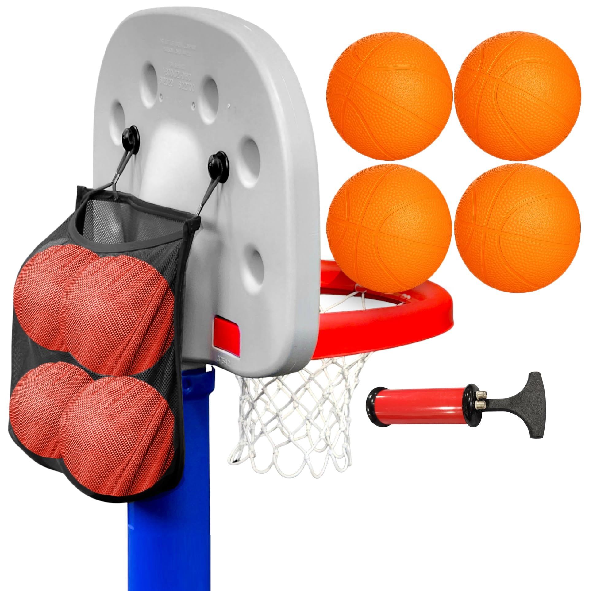 Amazon.com: Set of 4 Mini Basketballs with Storage Net, Designed