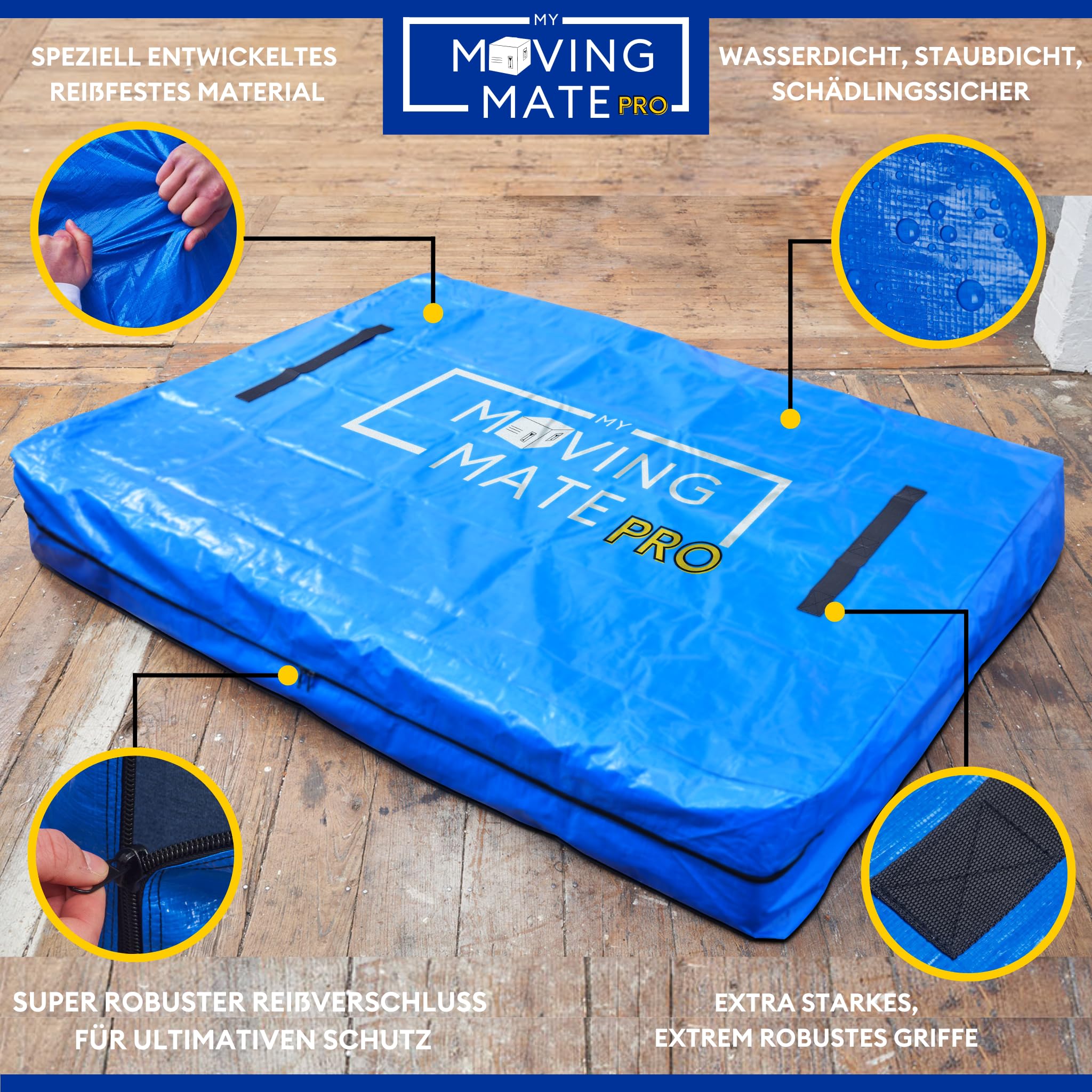 Custodia Per Materasso Singolo 90x200x30cm - Pellicola Opaca 120μ, Cerniera Lampo, Per Traslochi E Deposito - Foto 9