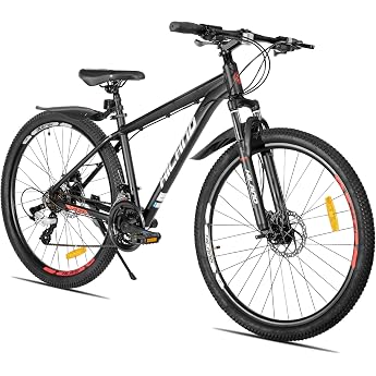 Hiland Bedrock Mountain Bike 27.5 Inch 24 Speed Aluminium Frame Mountain Bike with Hydraulic Disc Brakes and Suspension Fork Unisex MTB Bicycle for Men and Women