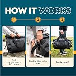 Earth Pak Waterproof Duffel Bag - Heavy Duty Motorcycle Dry Bag with Large Storage Space, Waterproof Duffle Bag Perfect for Traveling, Camping, Kayaking, Fishing & Canoeing Bag 50L/70L/90L/120L Sizes