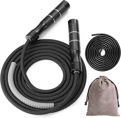 Cuerda de saltar con peso para hombres y mujeres, con rodamiento de bolas de 1 libra, cuerda de saltar de velocidad rápida para entrenamiento,
