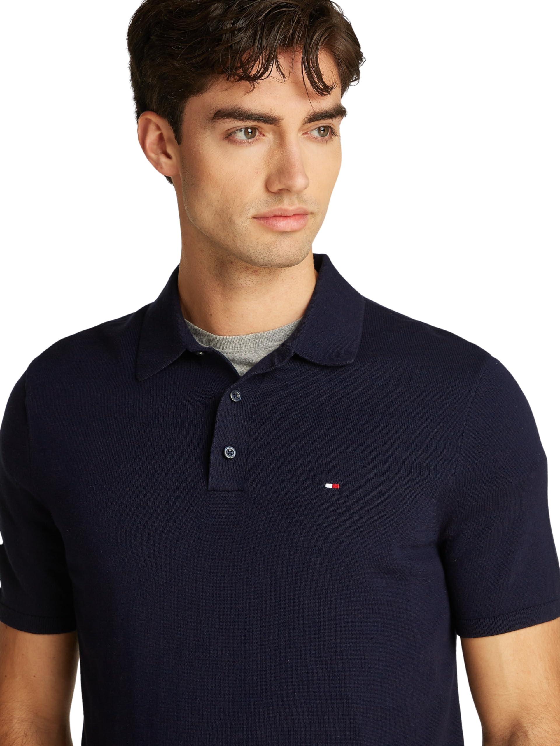 Tommy Hilfiger Męska koszulka polo z krótkim rękawem, Desert Sky, L