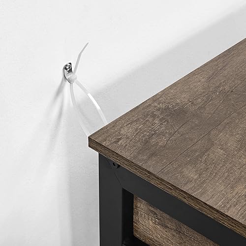 Miniatura 8 de Yaheetech Soporte para TV, centro de entretenimiento con cajón, mesa consola multimedia para TV de hasta 45 pulgadas, mesa consola de TV con