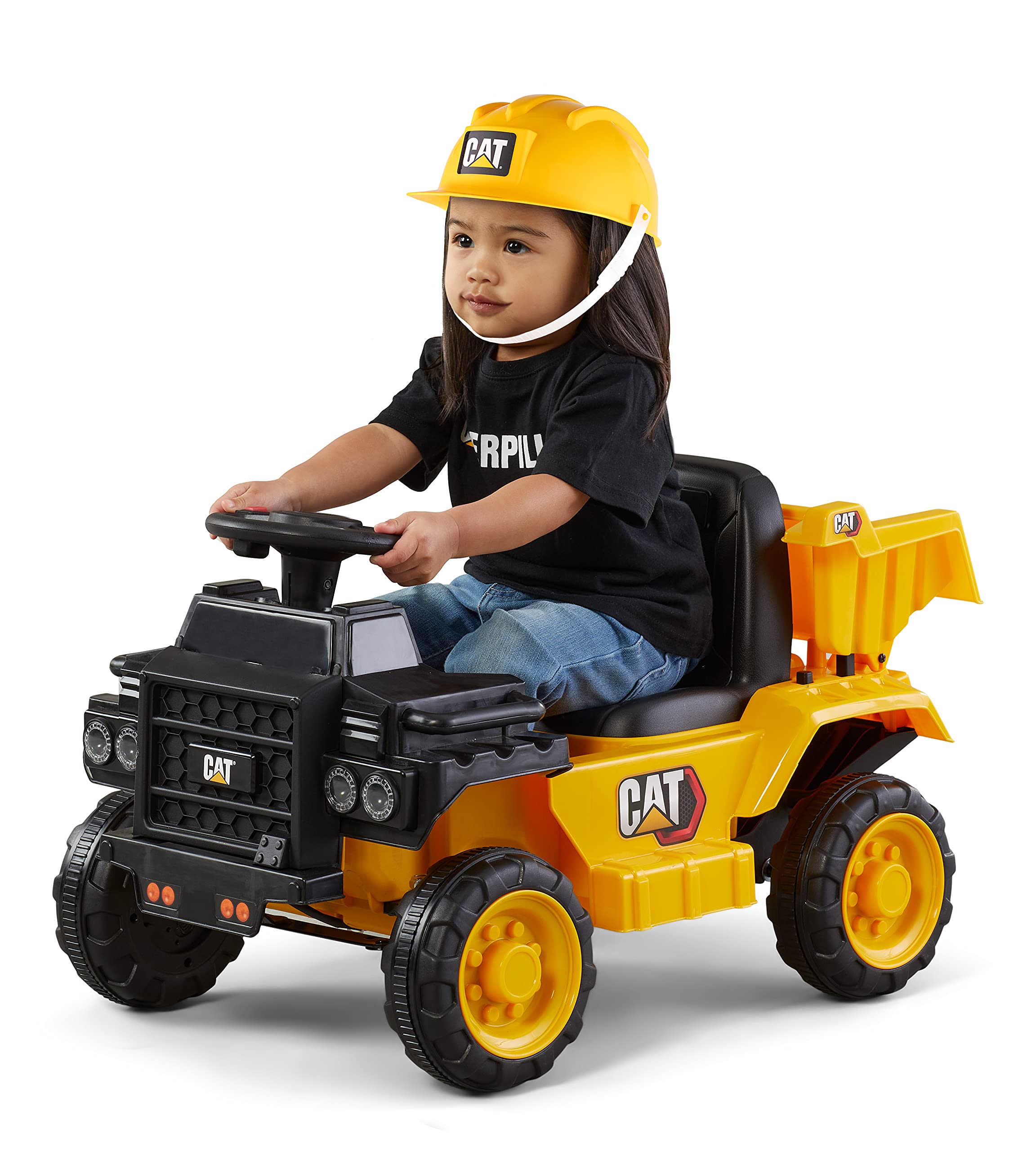 Kid Trax CAT Dump Truck Toddler Electric Quad Ride On Toy, 6 Volt, Kids